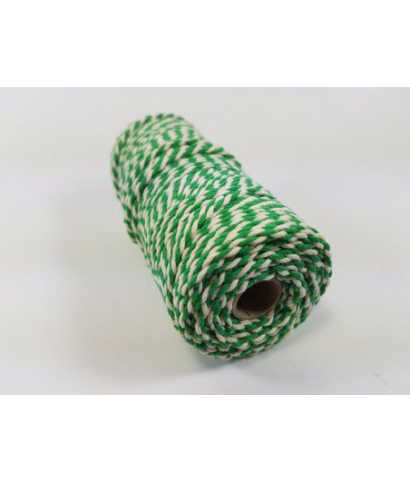 CRAFTEMOTIONS - Twine 2 mm x 43 m  - green white
