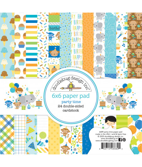 DOODLEBUG - Party Time - 6x6 Inch Paper Pad