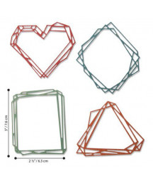 SIZZIX - 4PK Geo Frames -...