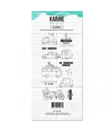 LES ATELIERS DE KARINE - Clear Stamp Carnet de route En voiture !