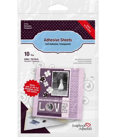 SCRAPBOOK ADHESIVE - Adhesive Sheets 4x6 Inch (10pcs)