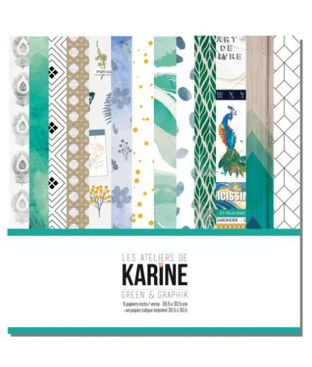 LES ATELIERS DE KARINE - Green&Graphik 6f set 12x12