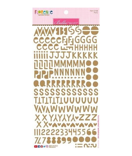 BELLA BLVD - Pony Florence Alphabet Stickers