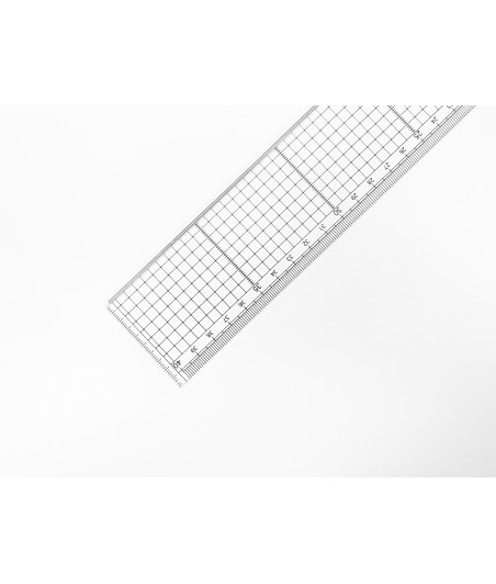 RIGA - Ruler transparant 40cm with metal edge
