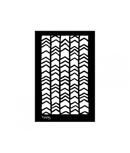 YUPPLA - BLACK Stencil - Chevron