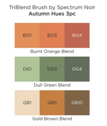 SPECTRUM NOIR - TriBlend Brush Autumn Hues (3pcs)