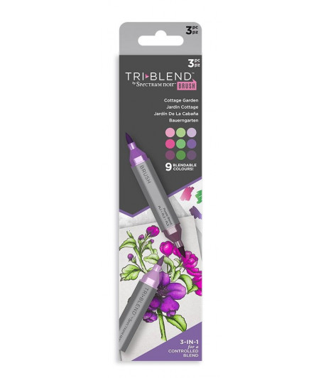 SPECTRUM NOIR - TriBlend Brush Cottage Garden (3pcs)