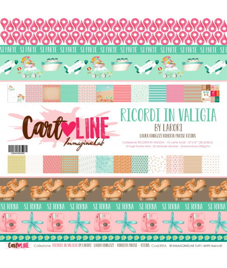 CartoLINE - Ricordi in valigia by LaRoRi 12''x12''