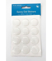 CRAFTING FUN - Epoxy DOT Stickers 25mm 12 pcs