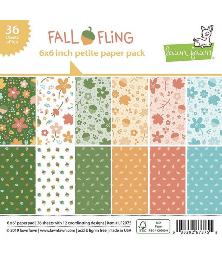 LAWN FAWN -  Fall Fling Petite 6x6 Inch Paper Pack