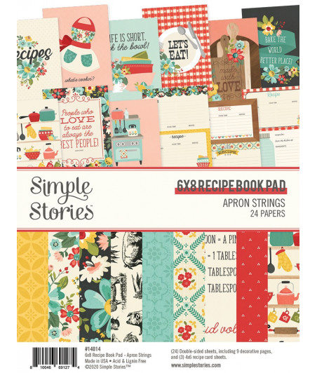 SIMPLE STORIES - Apron Strings - 6x8 Inch Paper Pad