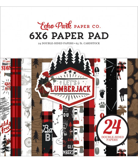 ECHO PARK - Let's Lumberjack - 6x6 Inch Paper Pad