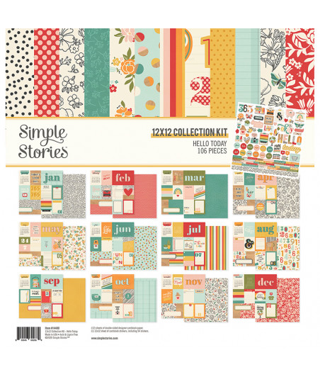 SIMPLE STORIES - Hello Today - Collection Kit 12"x12"
