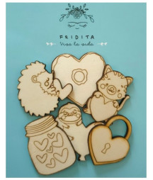 FRIDITA - Siluetas de Madera IN LOVE