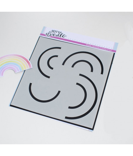 HEFFY DOODLE - Rainbow Builder Stencil