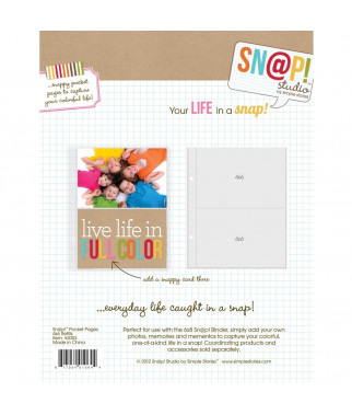 SIMPLE STORIES - Pocket Pages - Snap! - 4x6 refills