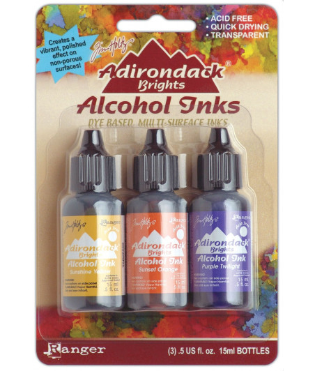 RANGER - Tim Holtz - Alcohol Inks set Yellow Orange Purple