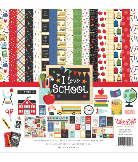 ECHO PARK - I Love School 12x12  Pad Collection Kit