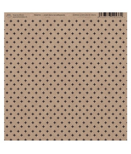 FRIDITA - Kraft 12x12" - Papel Kraft Cruces