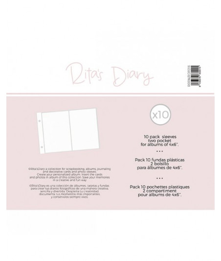 RITA RITA - Page protector - Buste trasparenti per album 4x6''