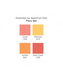 SPECTRUM NOIR - Illustrator  Fiery (4pcs)