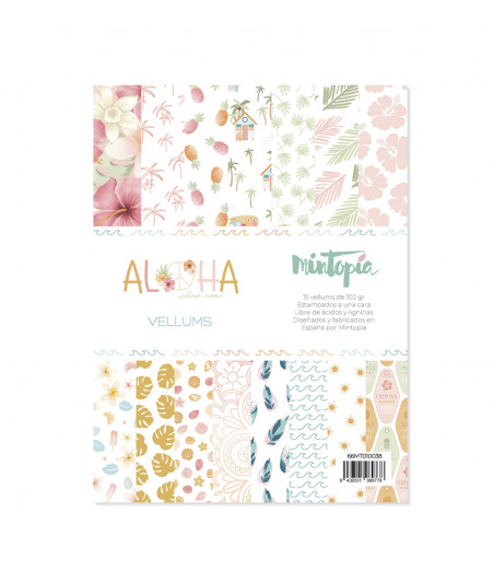 MINTOPIA - Pad 6"x8" vellums ALOHA
