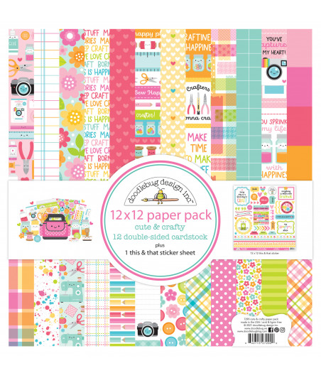 DOODLEBUG - Cute & Crafty - 30x30 Inch Paper Pad