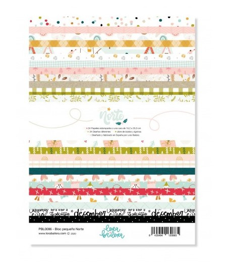 LORA BAILORA - Paper pad 24 papeles de 15,2×20,3 cm NORTE