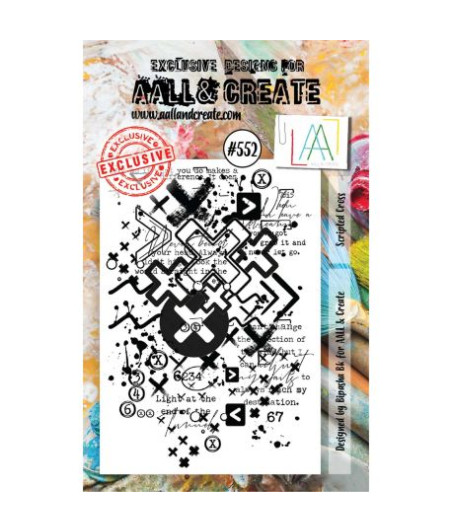AALL & CREATE - 552 Stamp A7 Scripted Cross
