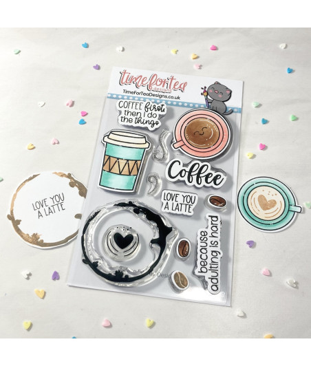 TIME FOR TEA - Coffee Lovers Clear Stamps