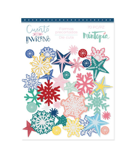 MINTOPIA - Die cuts copos de nieve con foil Cuento de invierno