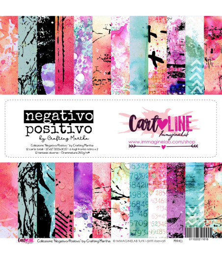 CartoLINE - Negativo Positivo by Crafting Martha 12''x12''