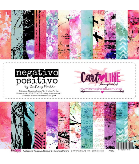 CartoLINE - Negativo/Positivo by Crafting Martha 12''x12''