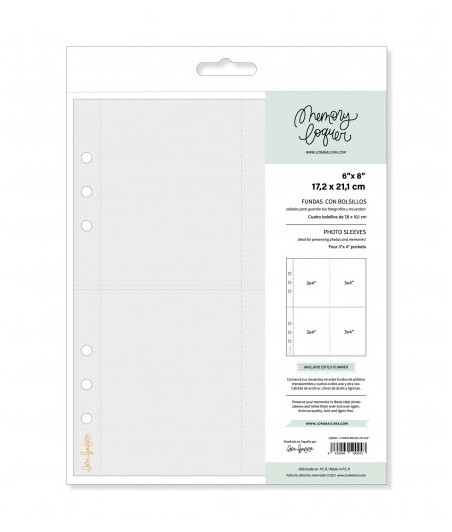 LORA BAILORA - Set de 10 fundas 6"x8" cuatro bolsillos