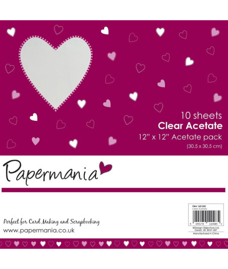 PAPERMANIA - Papermania 12x12 Inch Clear Acetate (10pk) (PMA 1681200)