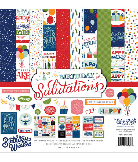 ECHO PARK - Birthday Salutations 12x12 Inch Collection Kit