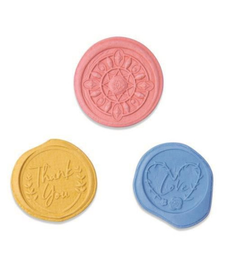 SIZZIX - 3-D Impresslits Embossing Folder - Wax Seals Georgie Evans