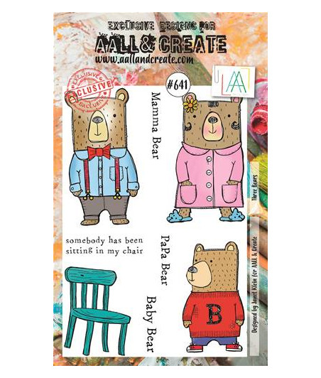 AALL & CREATE - 641 Stamp A6 Tree Bears