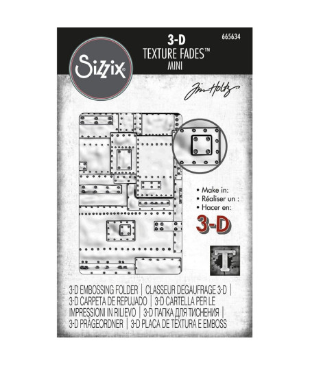SIZZIX - 3-D texture fades embossing folder Mini foundry