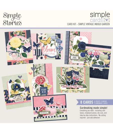 SIMPLE STORIES - Cards Kit Simple Vintage Indigo Garden