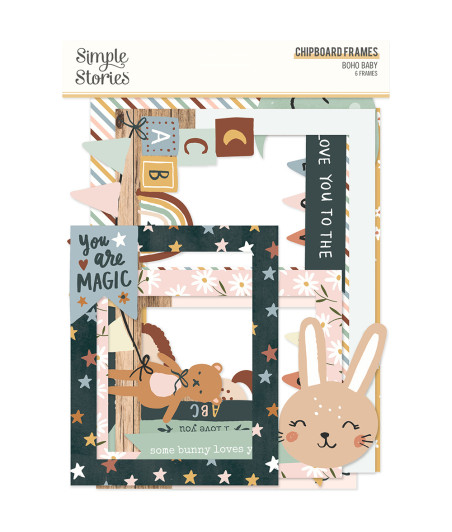 SIMPLE STORIES - Boho Baby Chipboard Frames