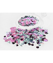 Picket Fence Studios Fuchsia Bottlecap Flowers Sequin Mix