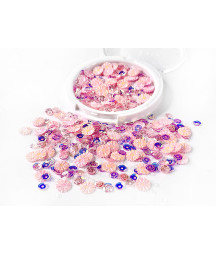 Picket Fence Studios Pink Bottlecap Flowers Sequin Mix