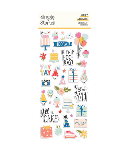 SIMPLE STORIES - Celebrate! Puffy Stickers