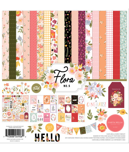 CARTA BELLA - Flora No.5 12x12 Inch Collection Kit