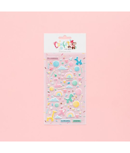 SAMI GARRA - Pegatinas puffy Confeti