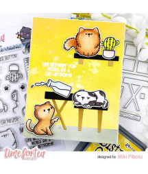 TIME FOR TEA - Kitty Capers Clear Stamps