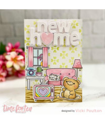 TIME FOR TEA - Home Is Where The Heart Is Clear Stamps