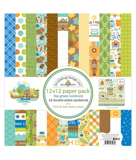 DOODLEBUG - Great Outdoors 12x12 Inch Paper Pack