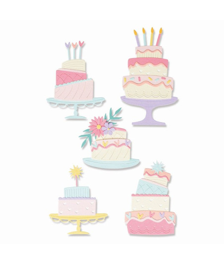 SIZZIX - Thinlits Fustella da Taglio Build a Cake di Olivia Rose